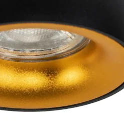 Set van 6 Design inbouwsport zwart met gouden binnenkant - Mooning