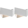 Set van 2 design wandlampen wit - Fold