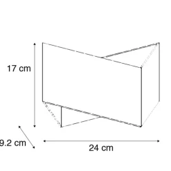 Set van 2 design wandlampen wit - Fold