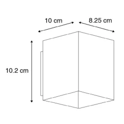 Set van 2 design wandlampen zwart en goud vierkant - Sola