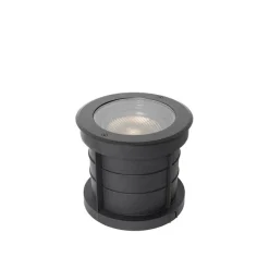 Set van 6 dimbare buiten grondspots zwart IP65 incl LED - Delux Honey