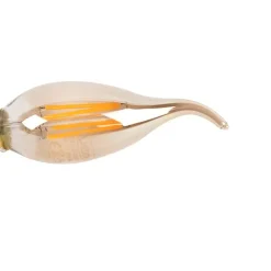 Set van 5 E14 dimbare LED filament tipkaarslamp 240V 3W 250 lm