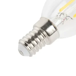 Set van 5 E14 dimbare LED filament tipkaars lampen 250lm 2700K