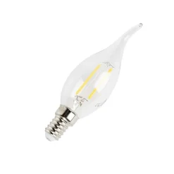 Set van 5 E14 dimbare LED filament tipkaars lampen 250lm 2700K