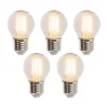 Set van 5 E27 dimbare LED kogellampen 5W 470 lm 2700K
