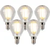Set van 5 E14 dimbare LED kogellampen P45 5W 470 lm 2700K