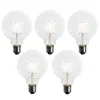 Set van 5 E27 dimbare LED lamp G95 5W 450 lm 2700K