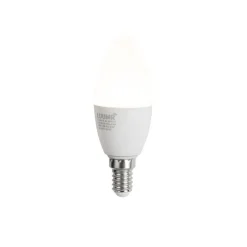 Set van 5 E14 dimbare LED lampen C37 opaal 4.9W 470 lm 2700-6500K