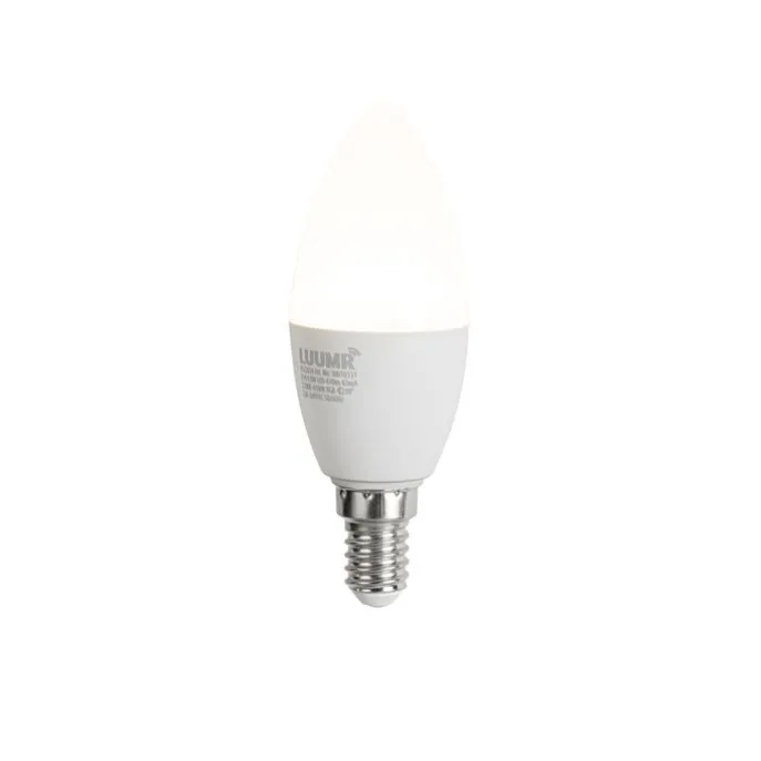 Set van 5 E14 dimbare LED lampen C37 opaal 4.9W 470 lm 2700-6500K