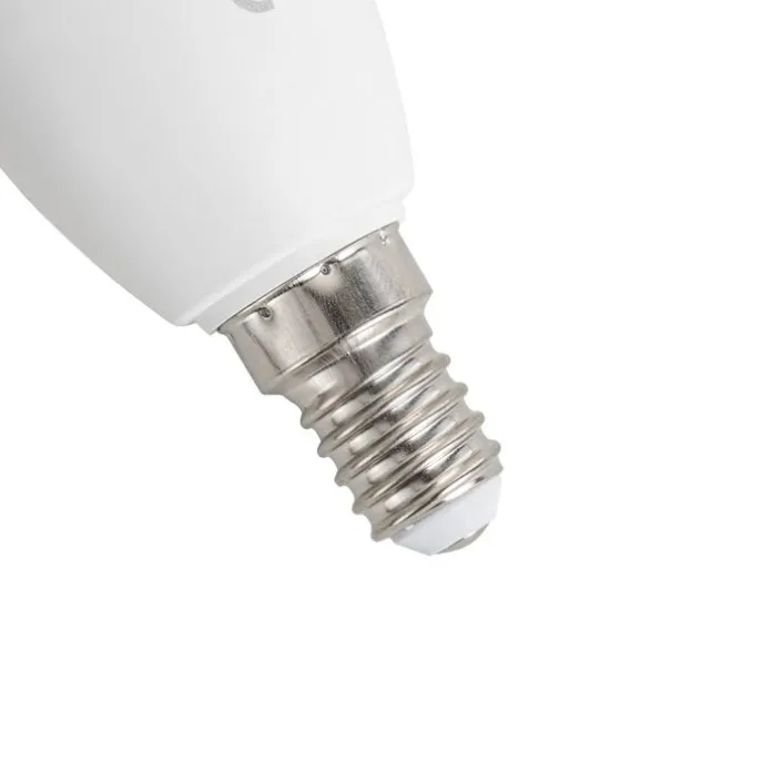 Set van 5 E14 dimbare LED lampen C37 opaal 4.9W 470 lm 2700-6500K