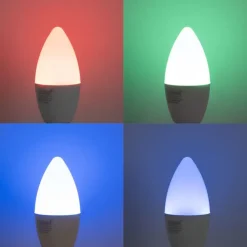 Set van 5 E14 dimbare LED lampen C37 opaal 4.9W 470 lm 2700-6500K