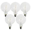 Set van 5 E27 dimbare LED lampen spiraal filament G125 4W 270 lm 2700K