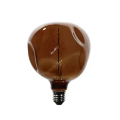 Set van 5 E27 dimbare LED lampen T125 bruin 4W 120 lm 1800K