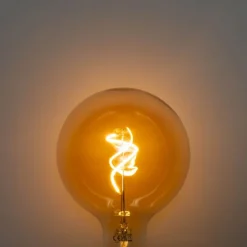 Set van 5 E27 dimbare LED lampen spiraal filament goud G125 4W 270 lm 2200K