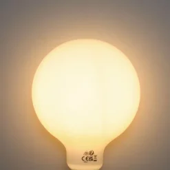 Set van 5 E27 dimbare LED lamp opaal G125 5W 450 lm 2200K