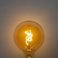 Set van 5 E27 dimbare LED lampen spiraal filament goud G125 4W 270 lm 2700K