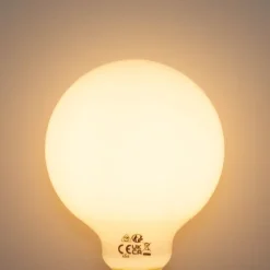 Set van 5 E27 dimbare LED lamp opaal G95 5W 450 lm 2200K