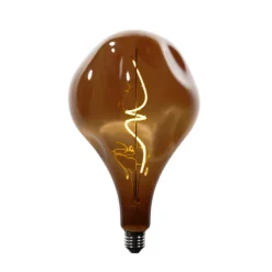 Set van 5 E27 dimbare LED lampen PS160 bruin 4W 120 lm 1800K