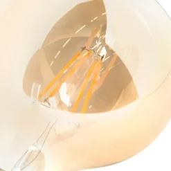 Set van 5 E27 dimbare LED lampen G95 goud 5W 380 lm 2200K