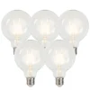 Set van 5 E27 dimbare LED lampen G95 5W 470 lm 2700K