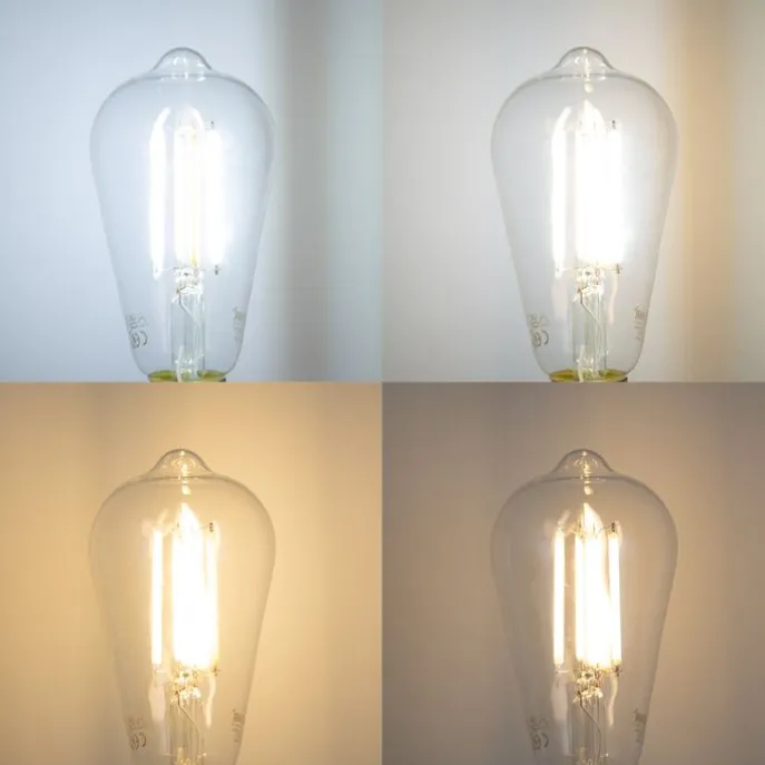 Set van 5 E27 dimbare LED lampen ST64 helder 7W 806 lm 2700-6500K
