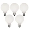 Set van 5 E27 dimbare LED lamp G95 mat 4W 430 lm 2200-4000K