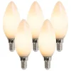 Set van 5 E14 LED kaarslampen B35 2W 180 lm 2350K