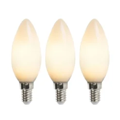 Set van 3 E14 LED kaarslampen B35 opaal 2W 180 lm 2350K