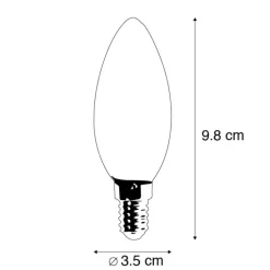 Set van 3 E14 LED kaarslampen B35 opaal 2W 180 lm 2350K