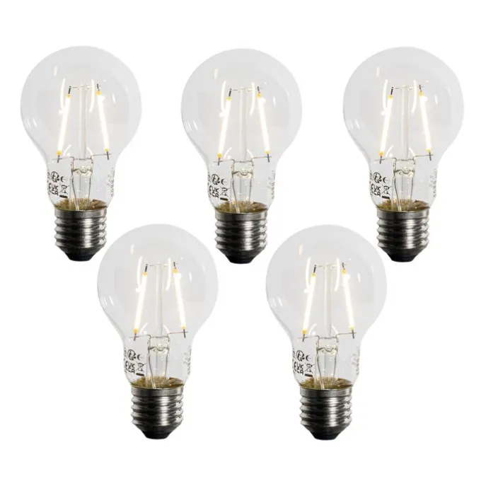 Set van 5 E27 LED lamp A60 lux sensor 2,5W 250 lm 2200K