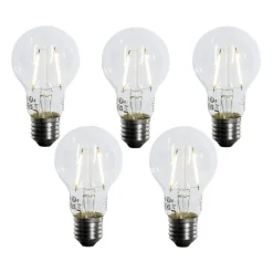 Set van 5 E27 LED lamp A60 lux sensor 2,5W 250 lm 3000K