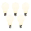 Set van 5 E27 LED lamp A67 opaal 8W 900 lm 2700K