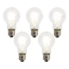Set van 5 E27 LED lamp filament A60 schemersensor 4W 470 lm 2700K