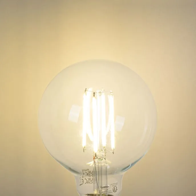 Set van 5 E27 LED lamp G95 helder 2,2W 470 lm 2700K