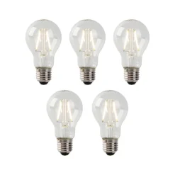 Set van 5 E27 LED lampen A60 helder 2W 180 lm 2700K
