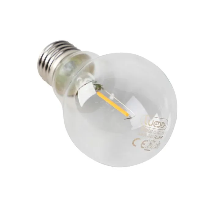 Set van 5 E27 LED lampen A60 1W 80 lm 2200K