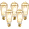 Set van 5 E27 LED lampen dim to warm goud 8W 806 lm 2000-2700K
