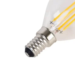 Set van 5 E14 LED lampen filament P45 4W 470 lm 2700K