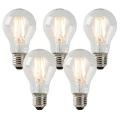 Set van 5 E27 LED lampen helder 3W 250 lm 2200K