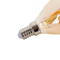 Set van 4 E14 LED lampen P45 goud 2W 180 lm 2100K