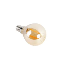 Set van 4 E14 LED lampen P45 goud 2W 180 lm 2100K