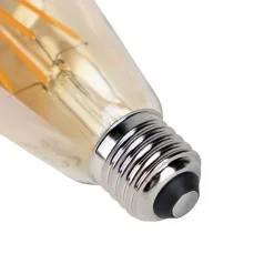 Set van 3 E27 LED lampen ST64 goud met schemersensor 4W 400 lm 2200K