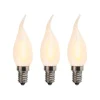 Set van 3 E14 LED matte kaarslampen BXS35 1W 2200K
