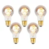 Set van 5 E27 LED spiraal lampen A60 smoke 4W 120 lm 1800K