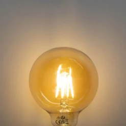 Set van 5 E27 3-staps dimbaar LED lamp goud G95 4W 450 lm 2700K