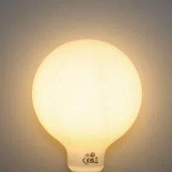 Set van 5 E27 3-staps dimbaar LED lamp opaal G125 4W 450 lm 2700K