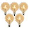 Set van 5 E27 3-staps dimbaar LED goud G125 4W 450 lm 2700K