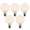 Set van 5 E27 3-staps dimbaar LED lamp opaal G95 4W 450 lm 2700K