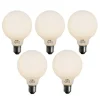 Set van 5 E27 3-staps dimbaar LED lamp opaal G95 4W 450 lm 3000K