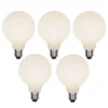 Set van 5 E27 3-staps dimbare LED lamp G95 mat 5W 550 lm 2700K